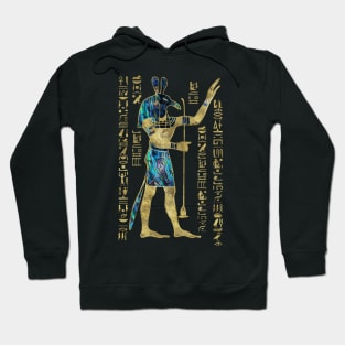 Egyptian Seth  Ornament Gold and Abalone Hoodie